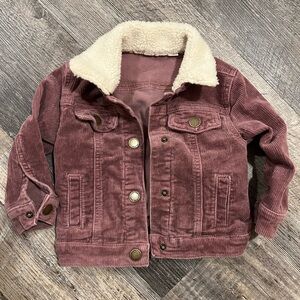 Jamie Kay purple corduroy shearling jacket
